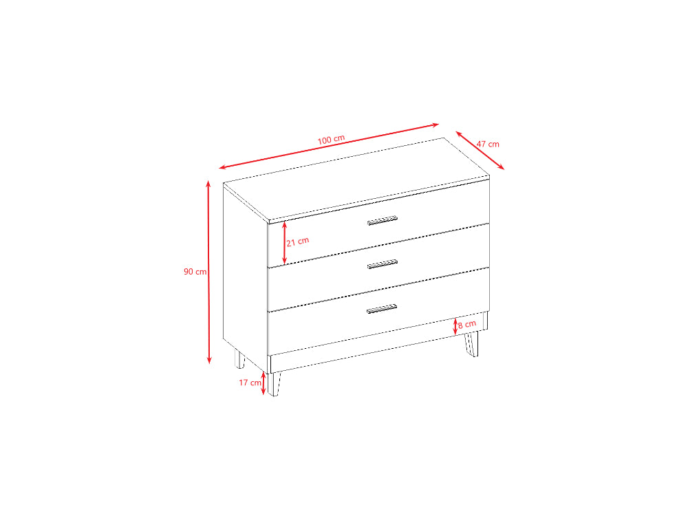 Cómoda Kocot Kids Kubi Grey
