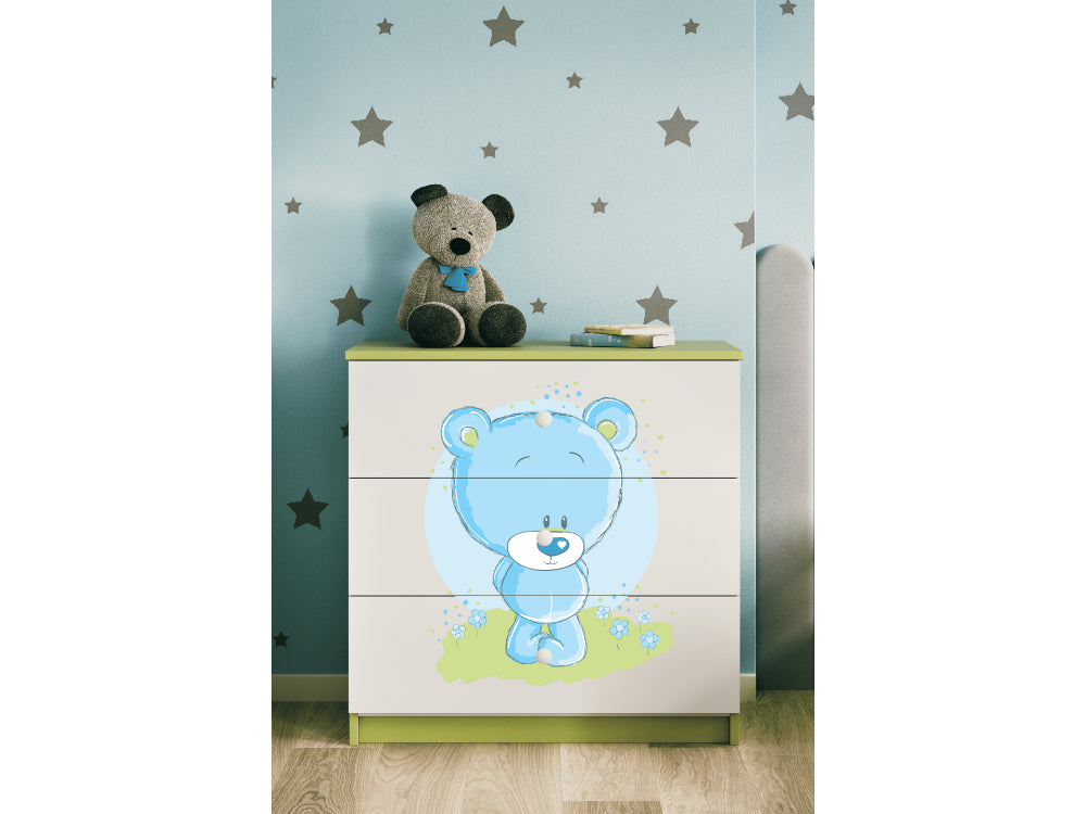 Cómoda Kocot Kids BabyDreams Blue Teddybear Green
