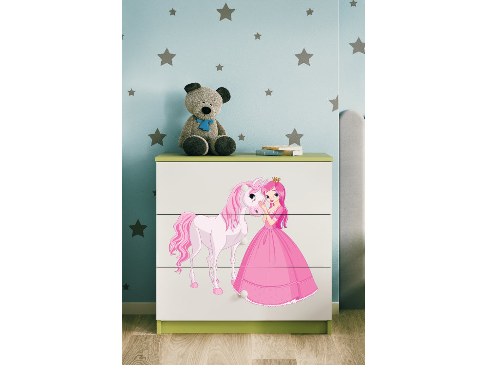 Cómoda Kocot Kids BabyDreams Princess and Horse Green