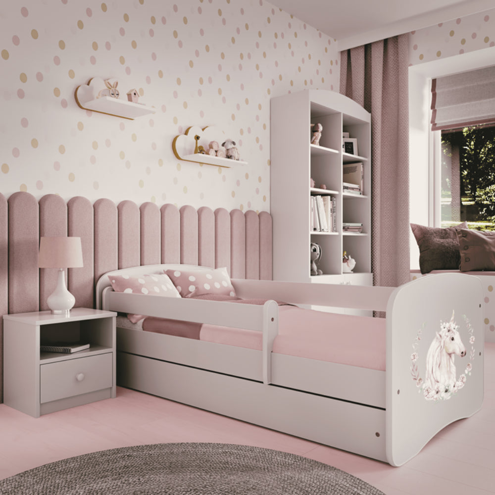 Cama 180 x 80 cm Kocot Kids com gaveta BabyDreams Horse White