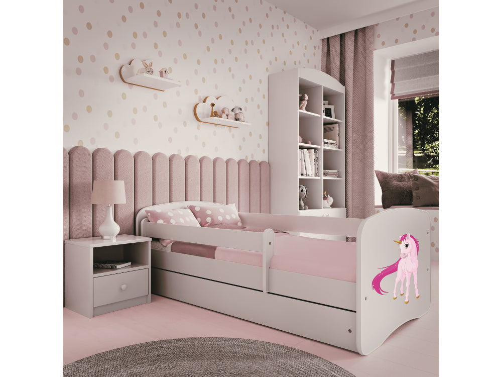 Cama 160 x 80 cm Kocot Kids com gaveta BabyDreams Unicorn Pink