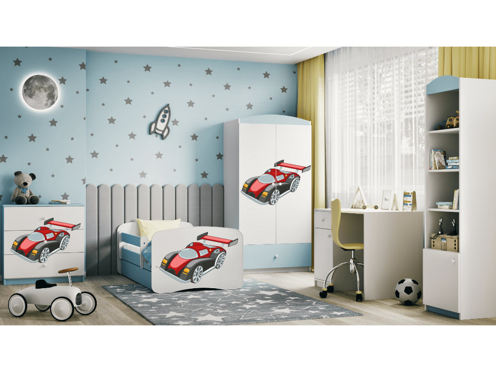 Cama 140 x 70 cm Kocot Kids BabyDreams Racing Car Blue