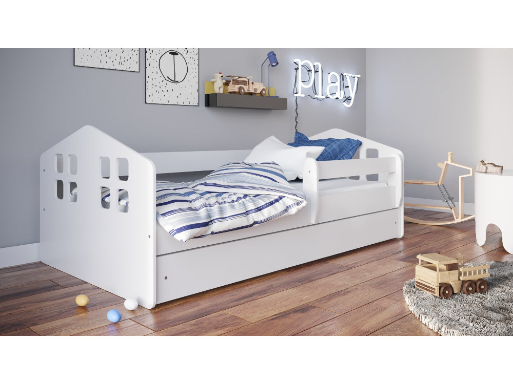 Cama 140 x 80 cm Kocot Kids com gaveta Kacper White