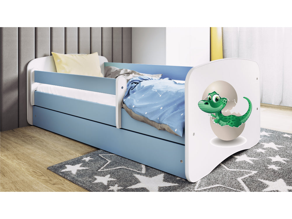 Cama 160 x 80 cm Kocot Kids com gaveta BabyDreams Baby Dino Blue