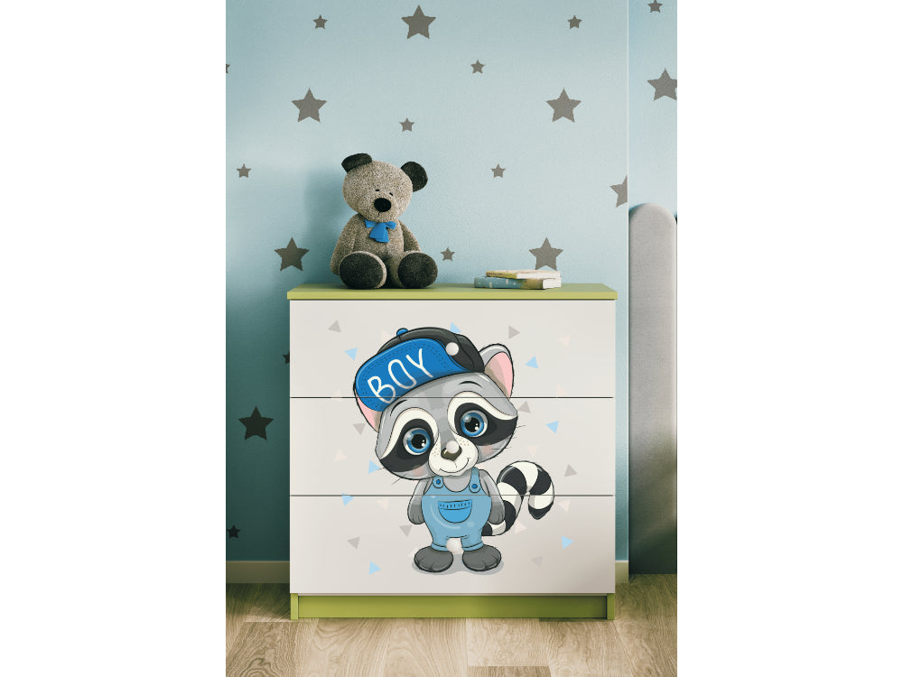 Cómoda Kocot Kids BabyDreams Raccoon Green