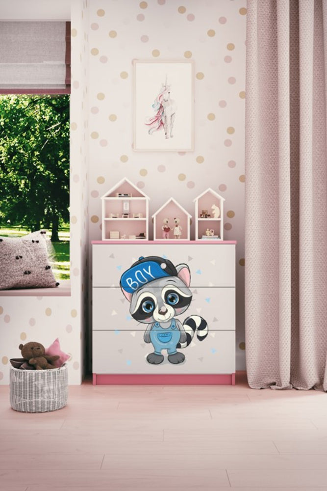 Cómoda Kocot Kids BabyDreams Raccoon Pink