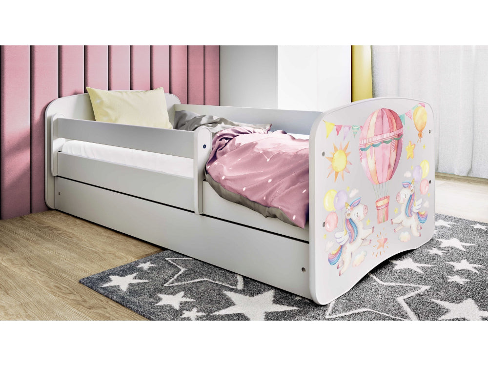 Cama 160 x 80 cm Kocot Kids com colchão BabyDreams Balloon White