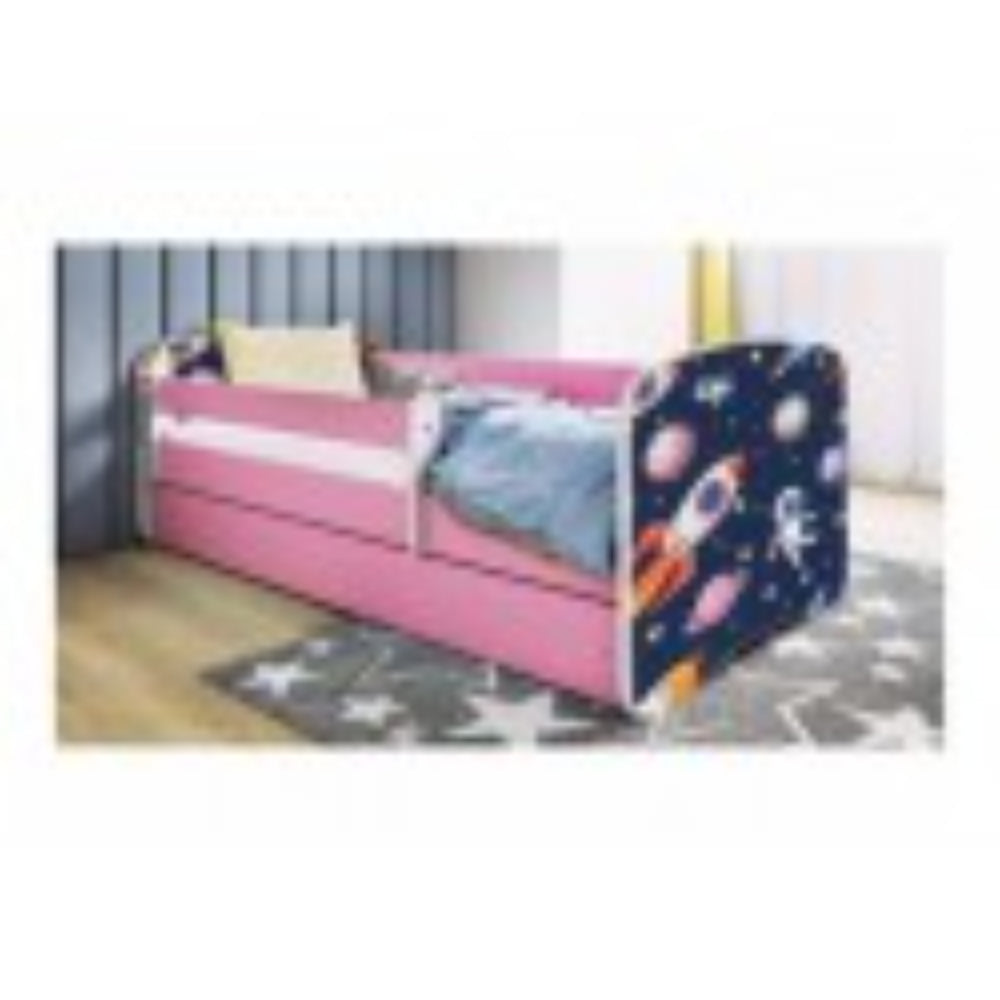 Cama 140 x 70 cm Kocot Kids com gaveta BabyDreams Cosmos Pink