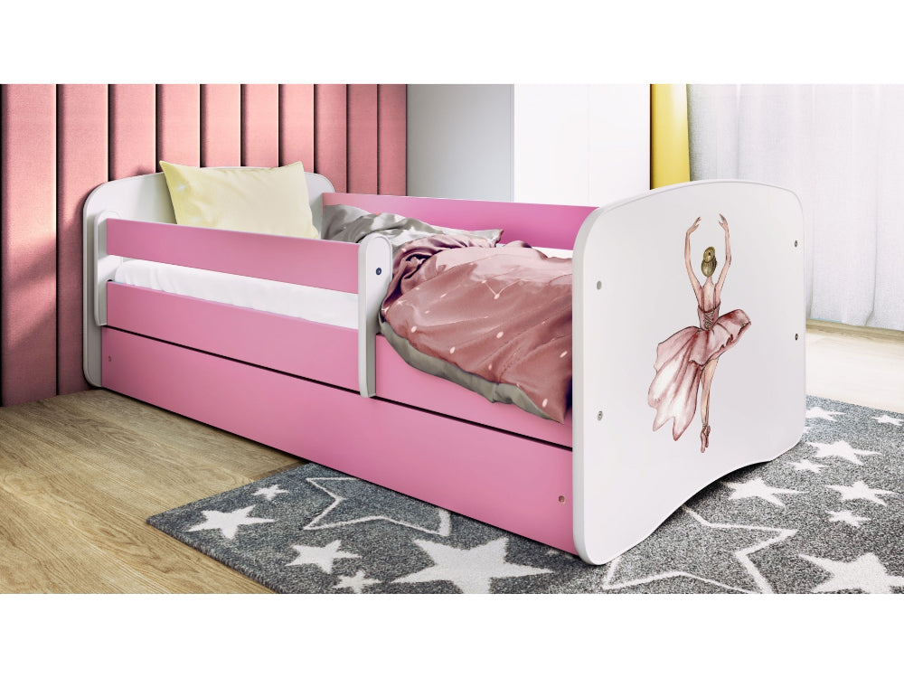 Cama 140 x70 cm Kocot Kids com colchão BabyDreams Dancer Pink