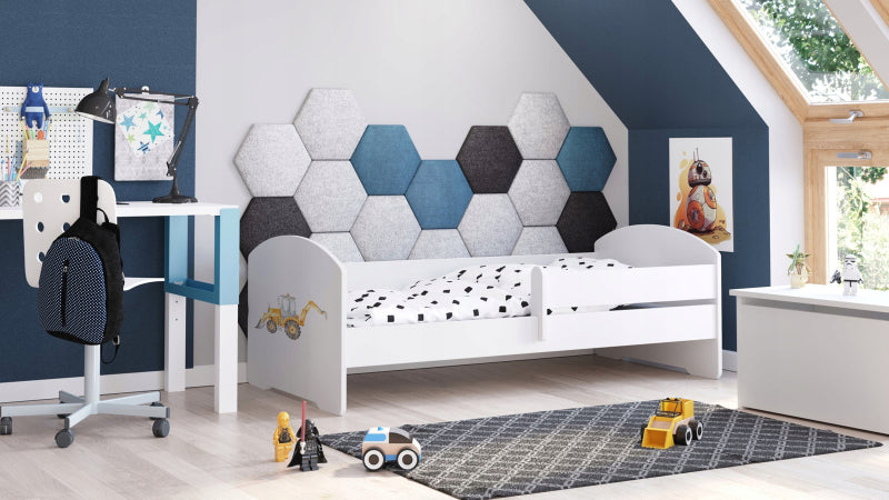 Cama de criança 160 x 80 colchão e estrado incluídos Kobi Luk Excavator