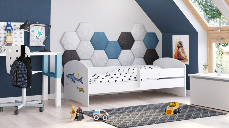 Cama de criança 160 x 80 colchão e estrado incluídos Kobi Luk Shark