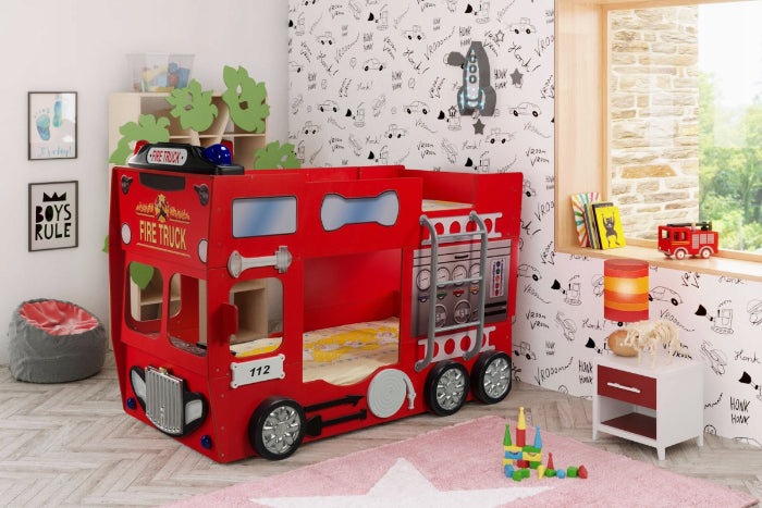 Cama Plastiko Fire Truck Double
