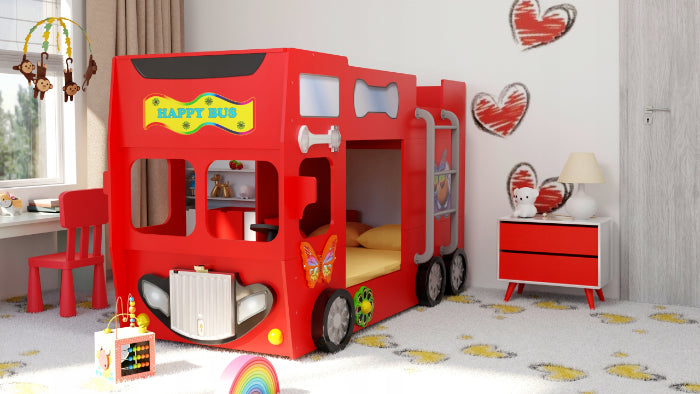 Cama Plastiko Happy Bus Red