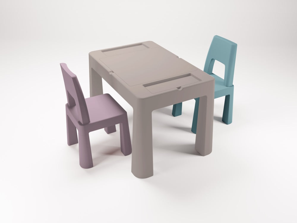 Conjunto Mesa e cadeiras B.Active Multifun Stone/couro/Turquoise