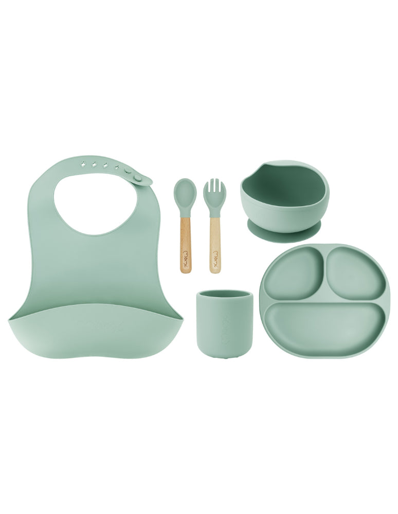 Conjunto de alimentação - 6 peças Momi Ami Green