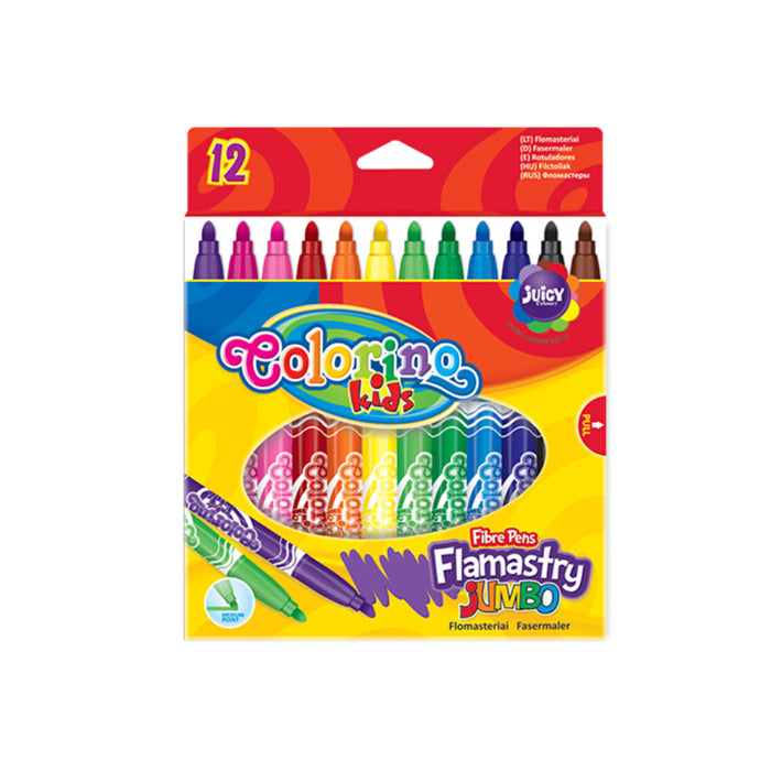 Marcadores Jumbo 12 Cores
