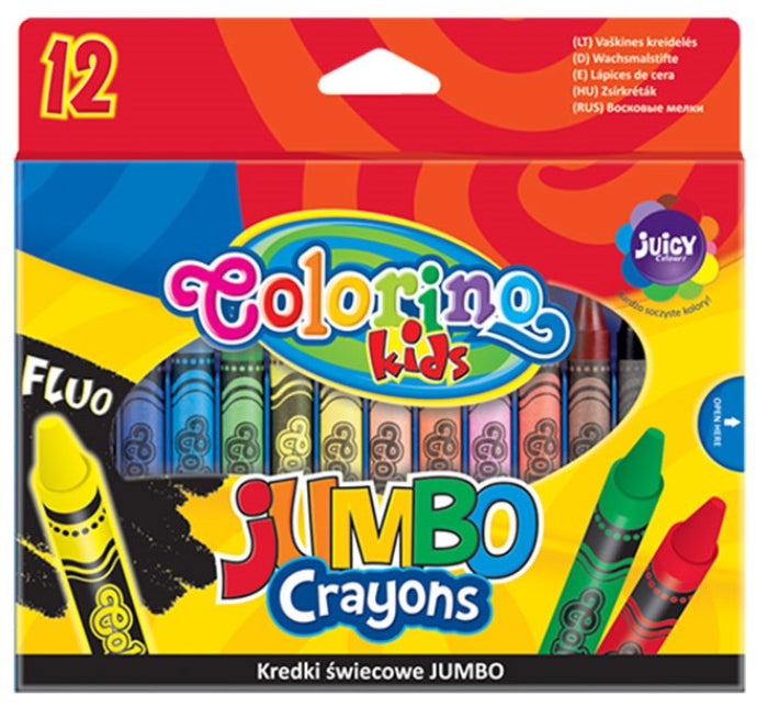 Lápis Cera Jumbo 12 Cores