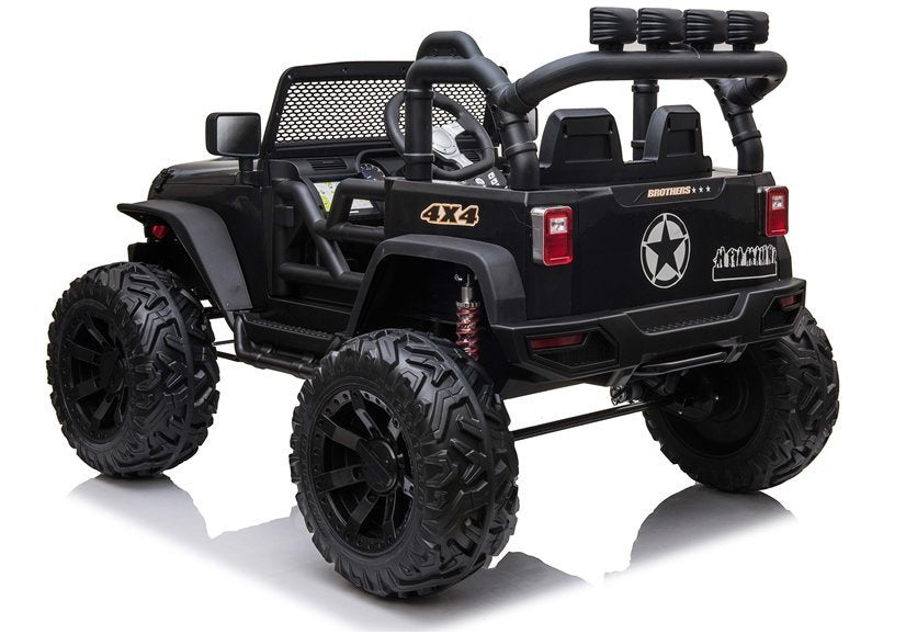 Carro elétrico infantil Jeep JC666 preto pintado