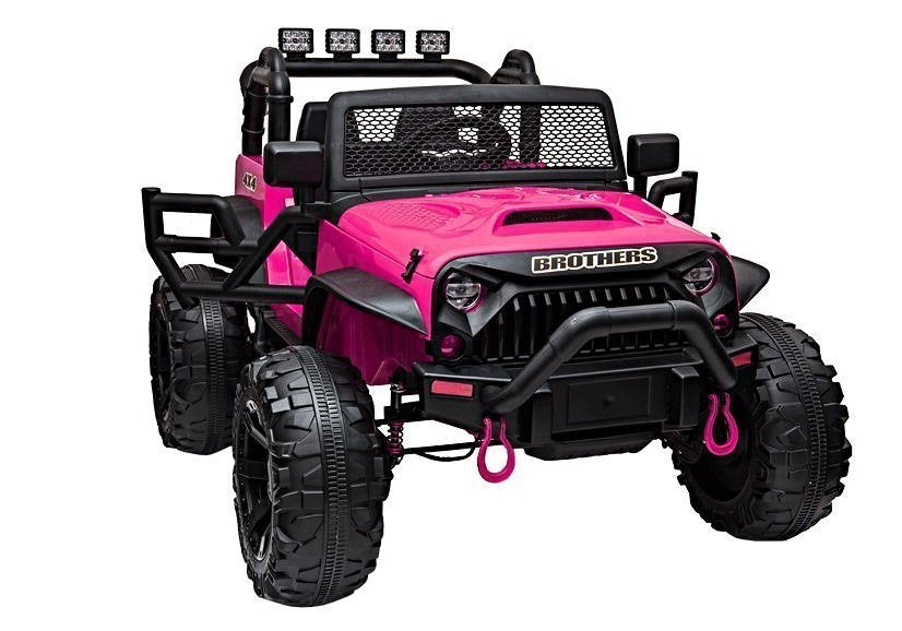 Carro elétrico infantil Jeep JC666 rosa pintado
