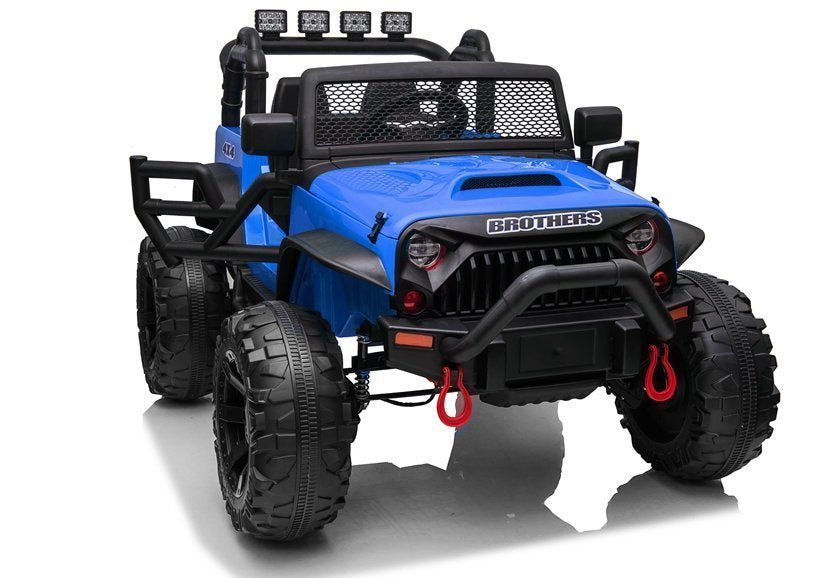 Carro elétrico infantil Jeep JC666 azul pintado