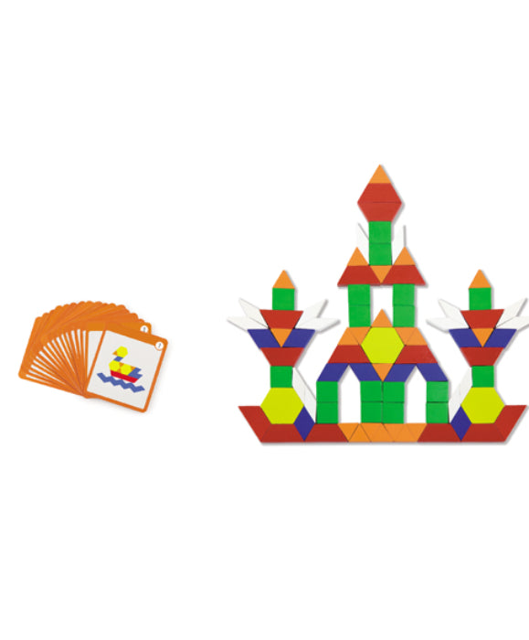 Puzzle geométrico magnético Conjunto de 102 peças Viga