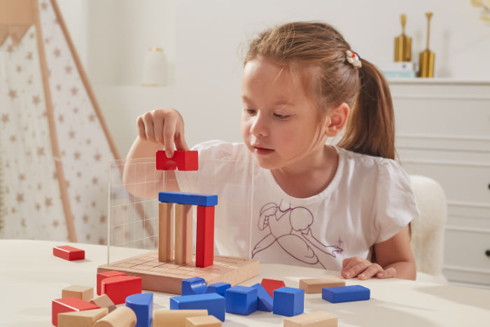Jogo de construção de blocos 3D Viga