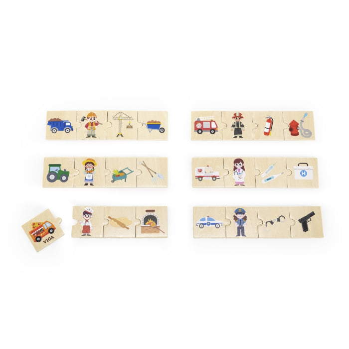 Puzzle de correspondência Viga Profissões