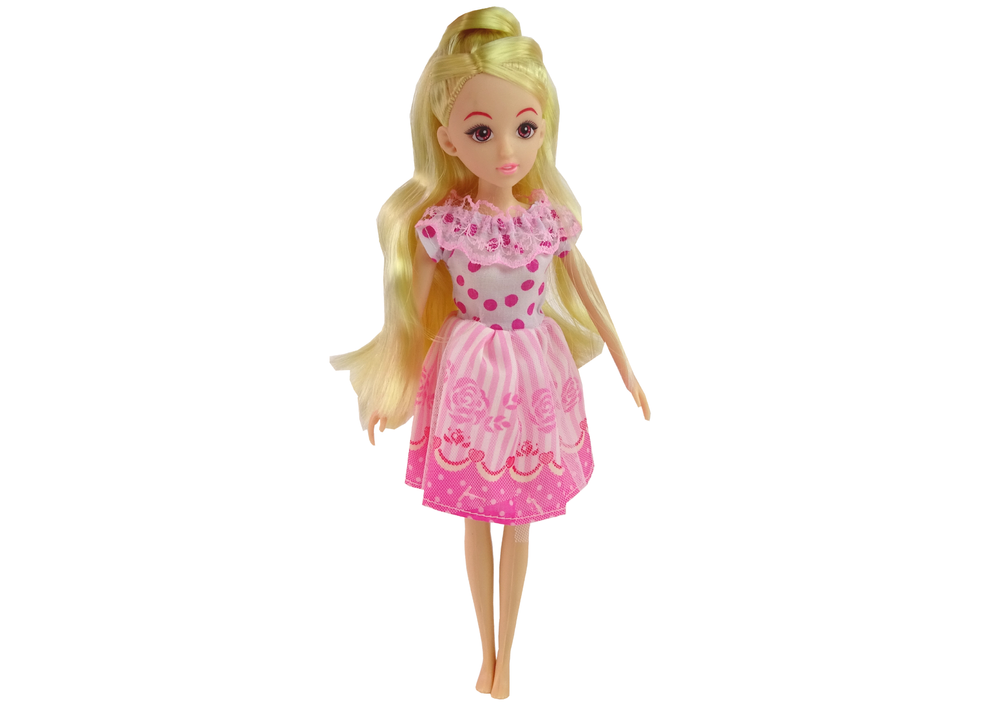 Boneca com móveis, cama, guarda-roupa e Toucador