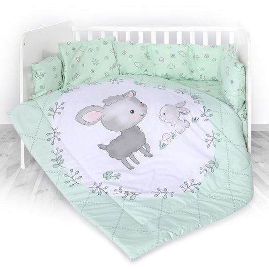 Conjunto de textil de cama grades Lorelli LILY Ranforce Lam Green (5 Ppç)