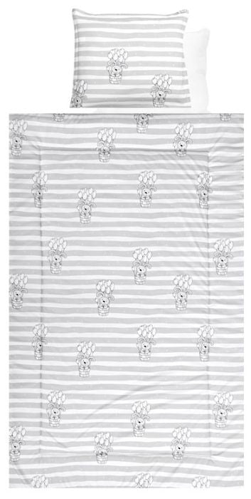 Conjunto de roupa de cama Lorelli Ranforce Grey Striped (4 pç)