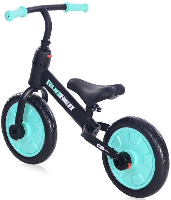 Bicicleta de equilíbrio Lorelli Runner 2 in 1 Black & Turquoise
