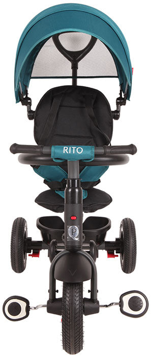 Triciclo com rodas de borracha insufladas a ar QPlay Rito AIR Light Blue