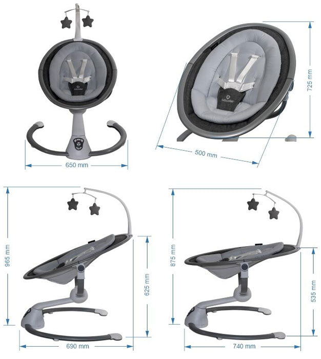 Espreguiçadeira baloiço Coccolle Freya Anthracite