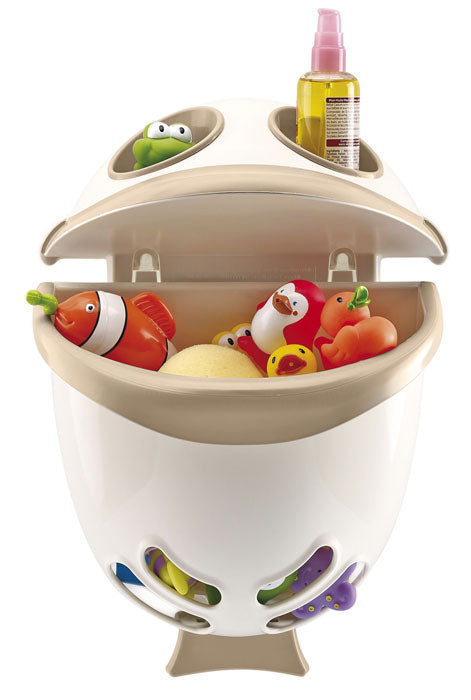 Caixa de brinquedos para banheira Thermobaby Off White Bubble Fish