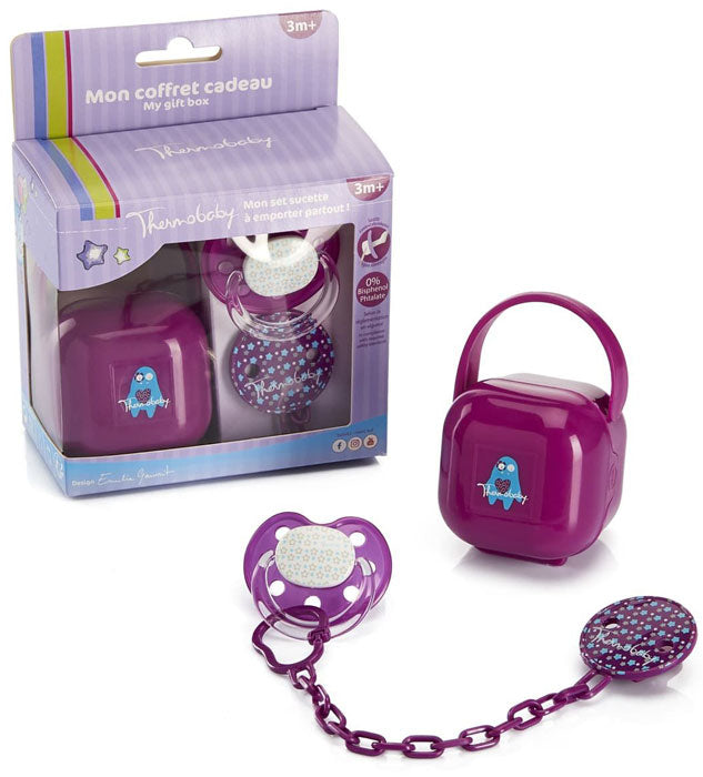 Conjunto chupeta e porta chupeta Thermobaby Monster