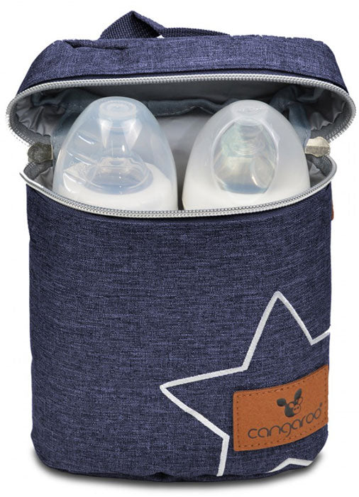 Porta biberão Cangaroo Charlie Denim Blue