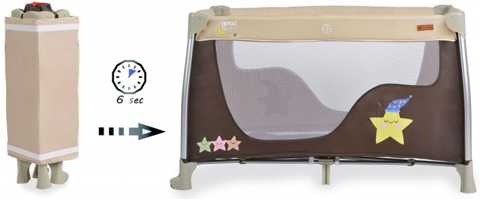 Cama de viagem Cangaroo Good Night Beige