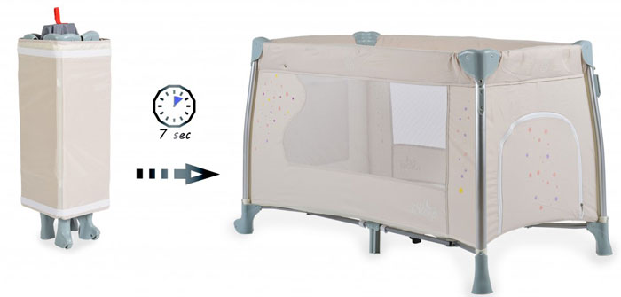 Cama de viagem Cangaroo Isleep Beige