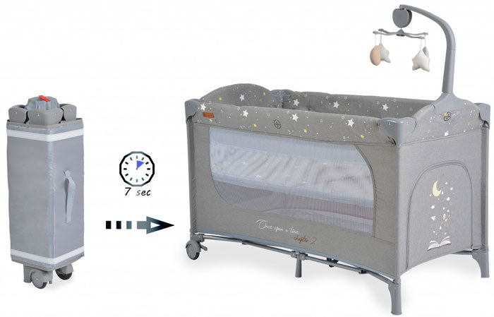 Cama de viagem Cangaroo Once upon a time 2 Grey