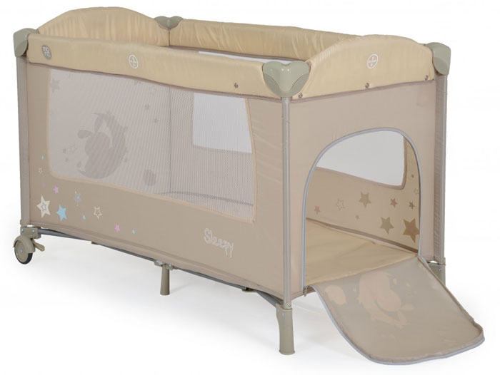 Cama de viagem Moni Sleepy Beige