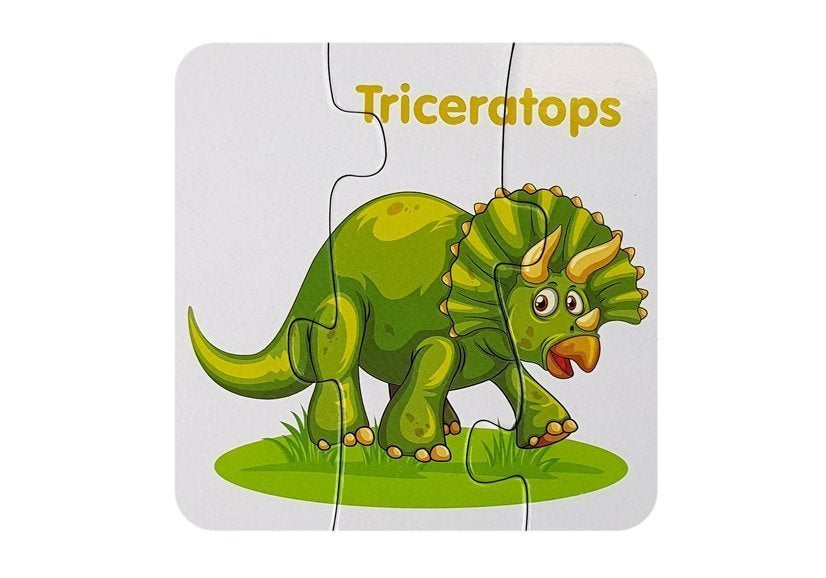Puzzle educativo dinossauros inglês 10 ligações