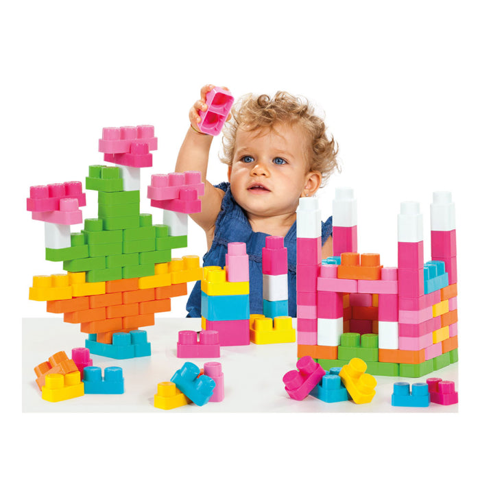 Balde com 90 Blocos Rosa