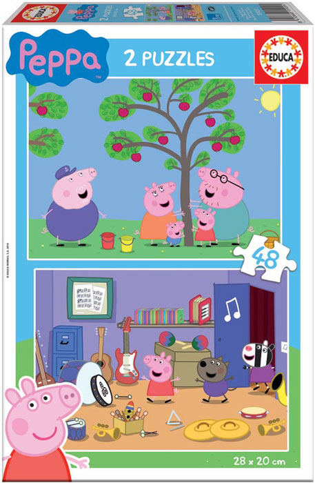 2x Puzzle 48 Peppa Pig