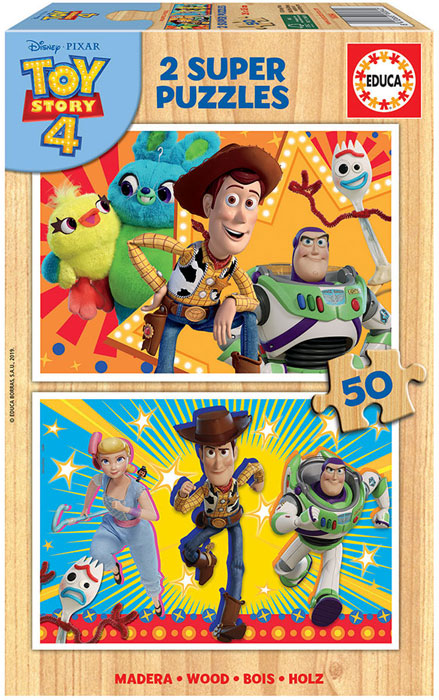 2x Super Puzzle 50 Madeira Toy Story 4
