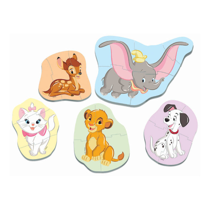 5 Baby Puzzles Disney Animais 3-4-5