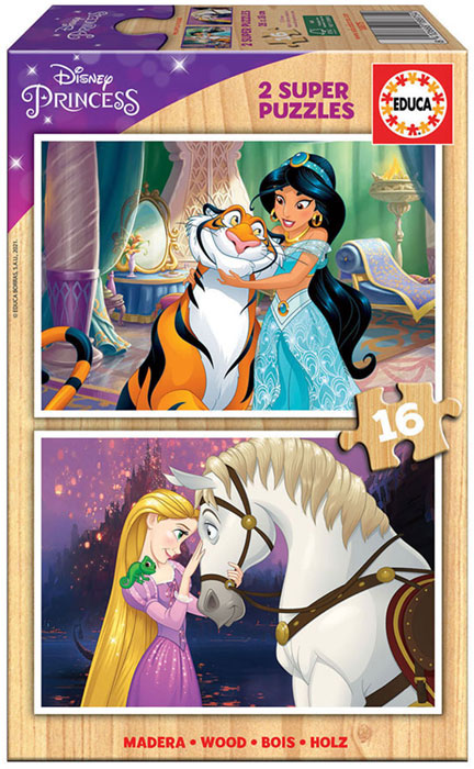 2x Super Puzzle 16 Madeira Disney Princess