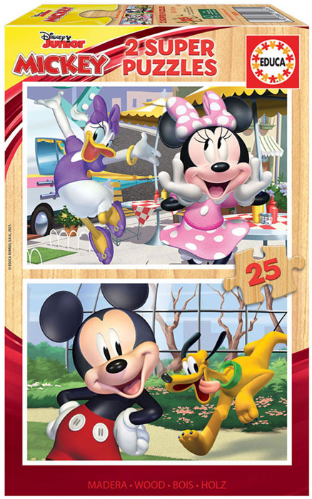 2x Super Puzzle 25 Madeira Mickey and Friends