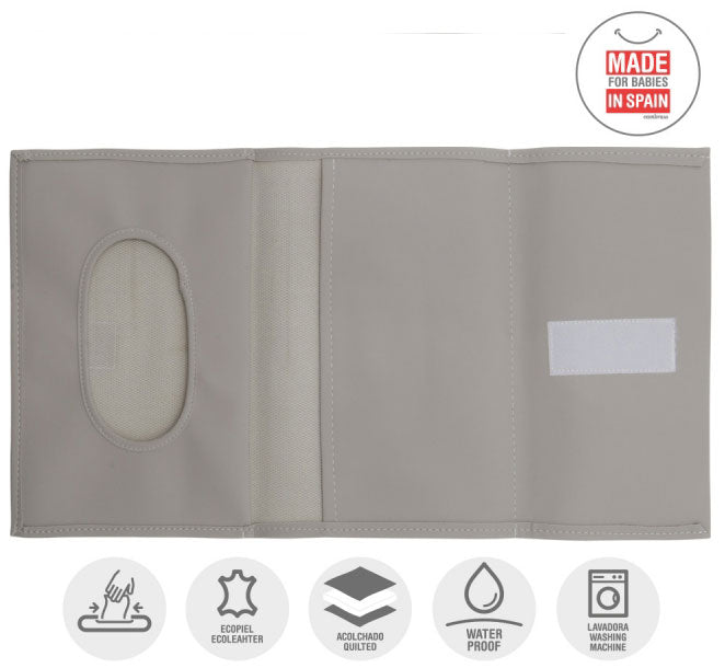 CAMBRASS - PORTA TOALHITAS CINZA 13x22 CM