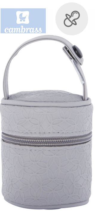 CAMBRASS - PORTA CHUPETAS LUXY CINZA 8,5x8,5x11 CM