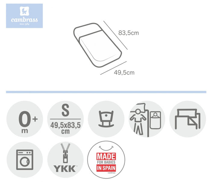 CAMBRASS - SACO DE DORMIR ASTRA ROSA 49,5x83,5 CM